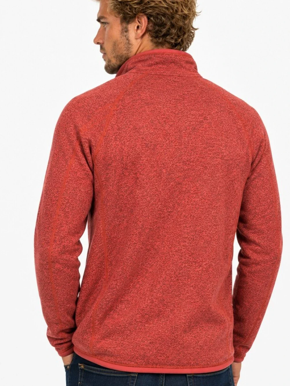 Patagonia Better Sweater 1/4 Zip Fleece Pullover Coral Heather Men's Small